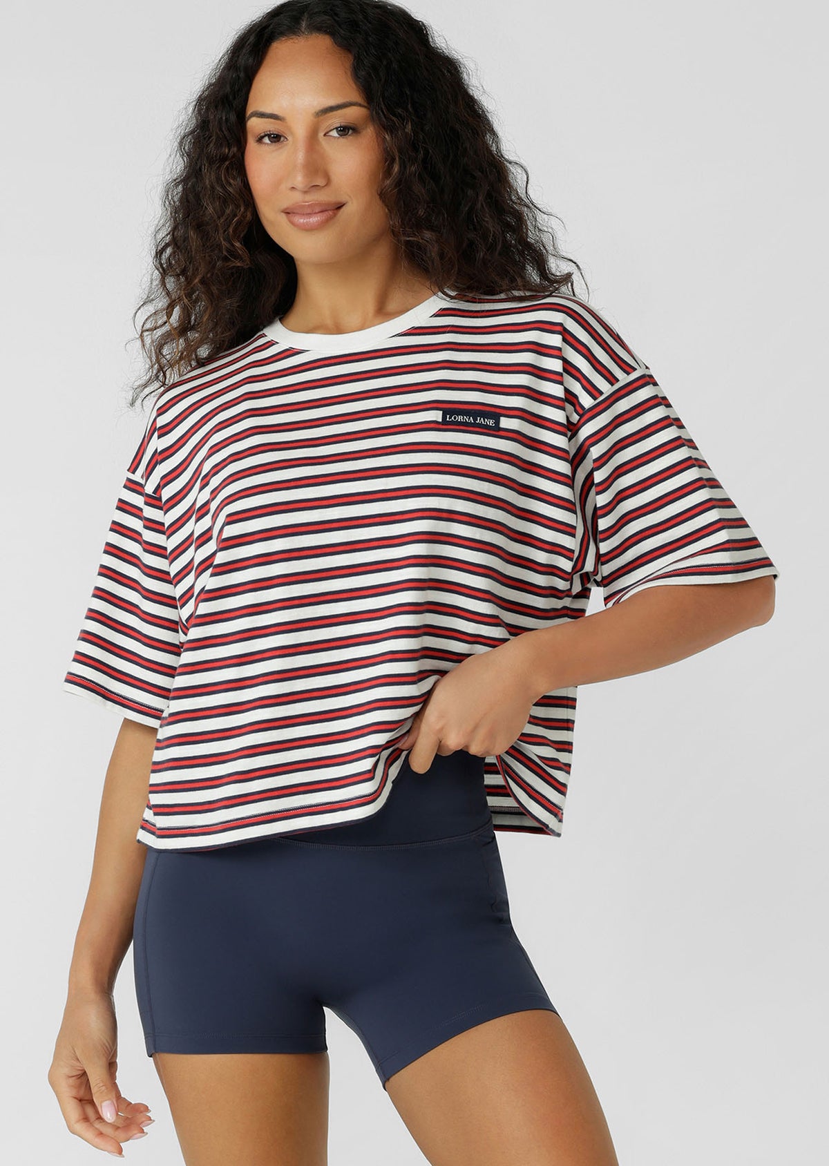 Lorna Jane Ashore T-Shirt - Nautical Stripe