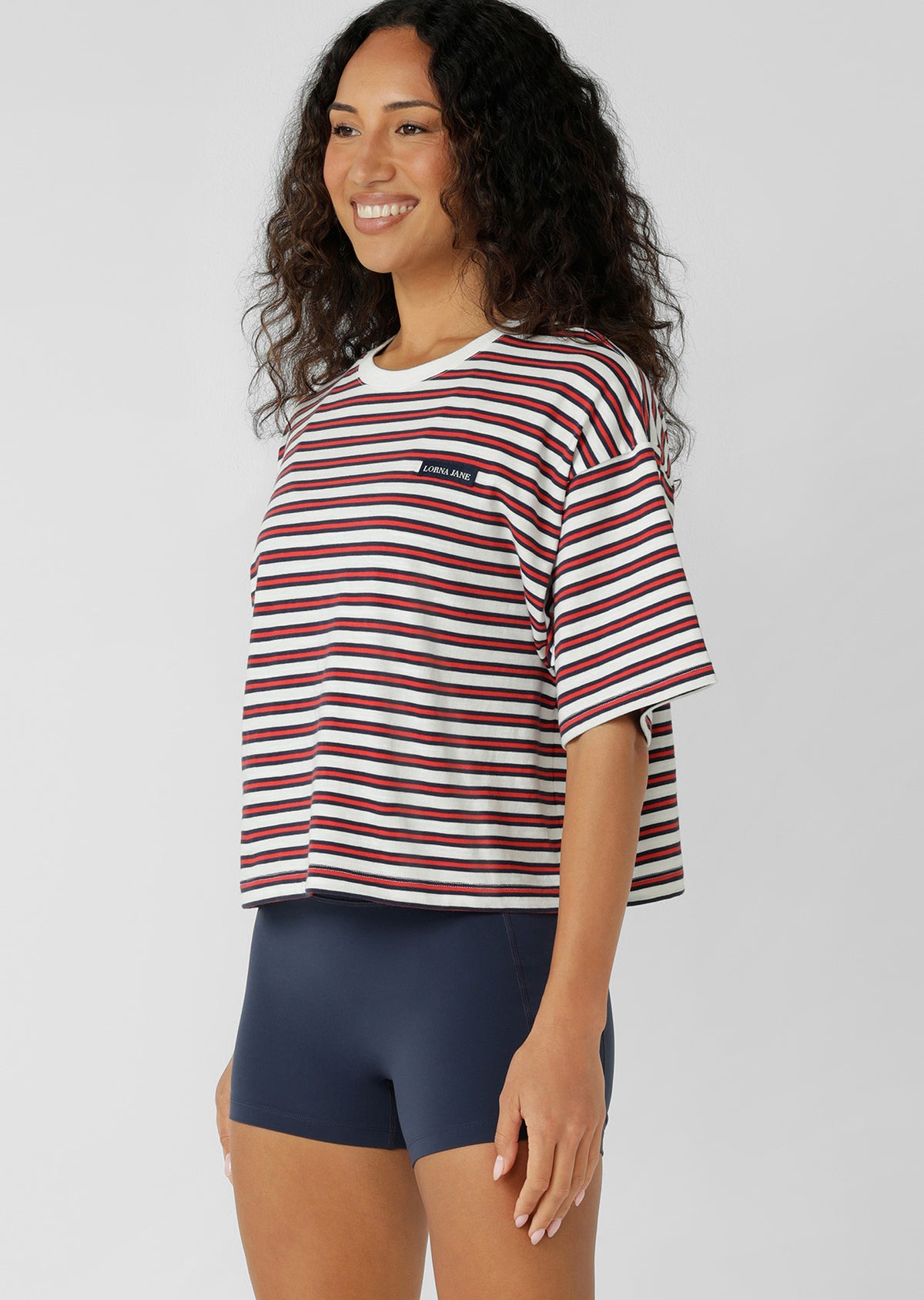 Lorna Jane Ashore T-Shirt - Nautical Stripe