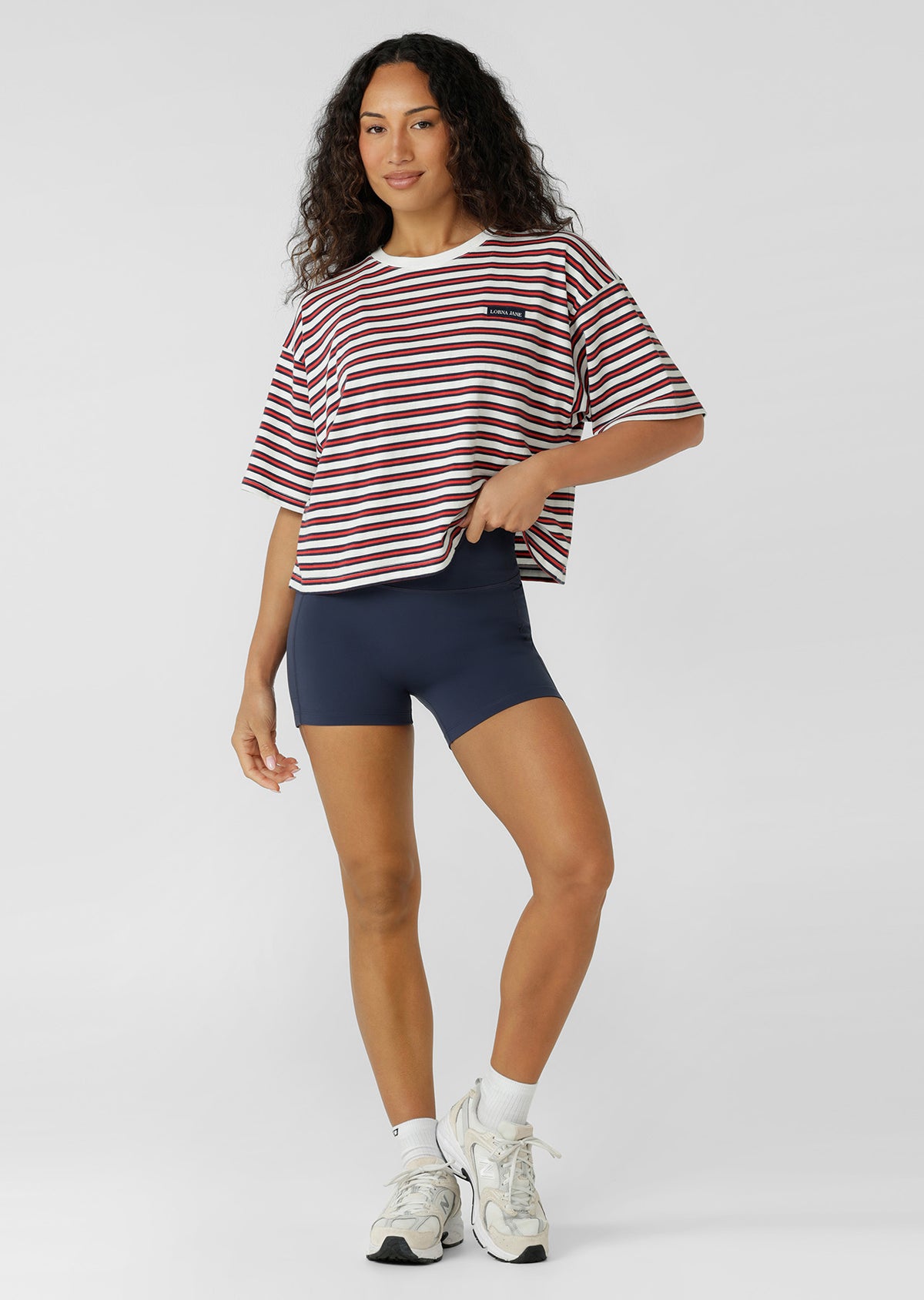 Lorna Jane Ashore T-Shirt - Nautical Stripe