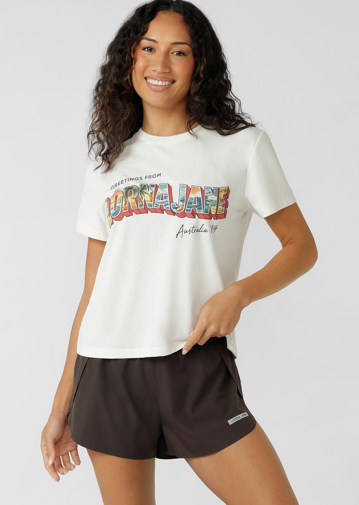 Lorna Jane Getaway T-Shirt - Porcelain