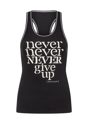 Lorna Jane Never Give Up Tank - Black