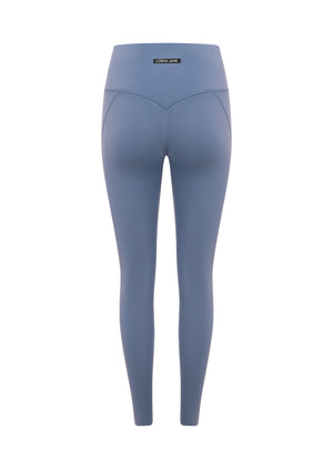 Lorna Jane Supreme Comfort Aloe No Ride Pocket Ankle Biter Leggings - Frost Blue