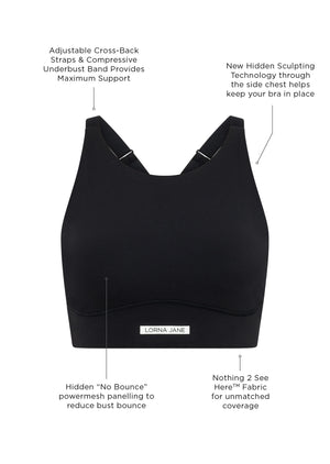 Lorna Jane Sculpt and Support Sports Bra - Black