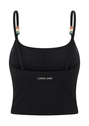 Lorna Jane Elemental Rib Tank Bra Combo - Black