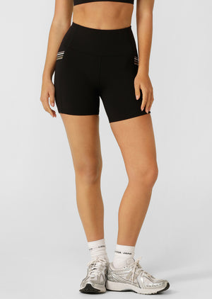 Lorna Jane Swift 3 Pocket 14cm Bike Shorts - Black