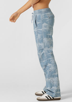 Lorna Jane Aloha Denim Flashdance Pants - Aloha Blues Print