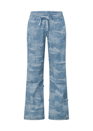 Lorna Jane Aloha Denim Flashdance Pants - Aloha Blues Print