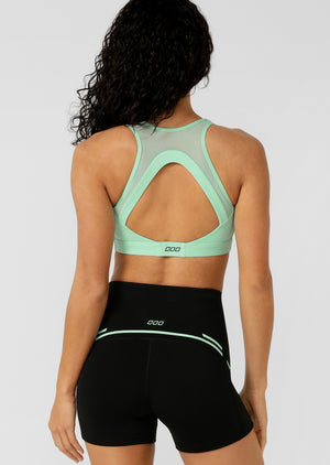 Lorna Jane Train Hard Sports Bra - Mint Cream