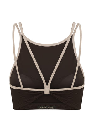 Lorna Jane Sun Seeker Rib Sports Bra - Volcano