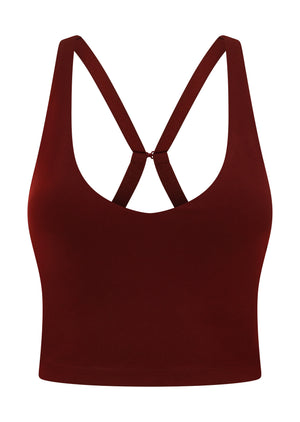 Lorna Jane Move Well Bra Tank Combo - Dark Ruby