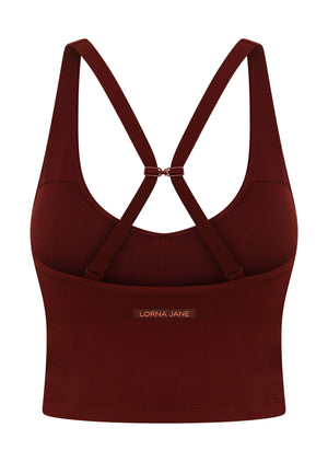 Lorna Jane Move Well Bra Tank Combo - Dark Ruby