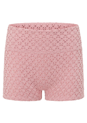 Lorna Jane Keepsake Broderie 7cm Bike Shorts - Dusty Rose