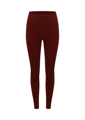 Lorna Jane Fast Pace Ankle Biter Leggings - Dark Ruby