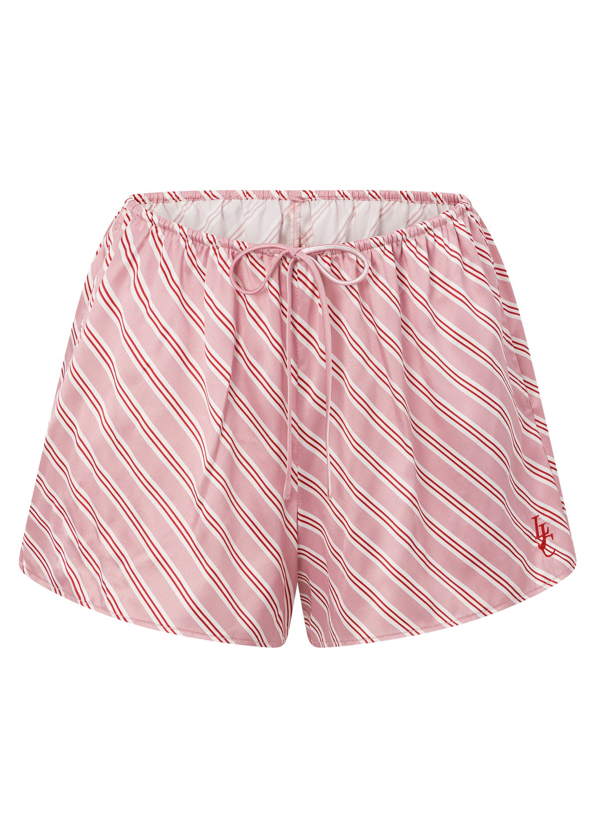 Lorna Jane Sugar Rush Satin Shorts - Candy Cane Stripe