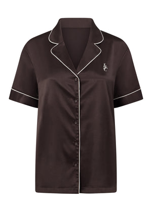 Lorna Jane Sweet Dreams Satin Short Sleeve Shirt - Volcano