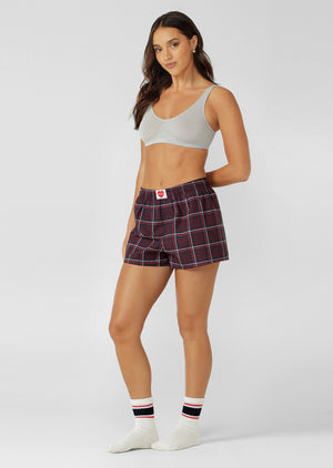 Lorna Jane Happy Holidays Shorts - Houndstooth Check Print