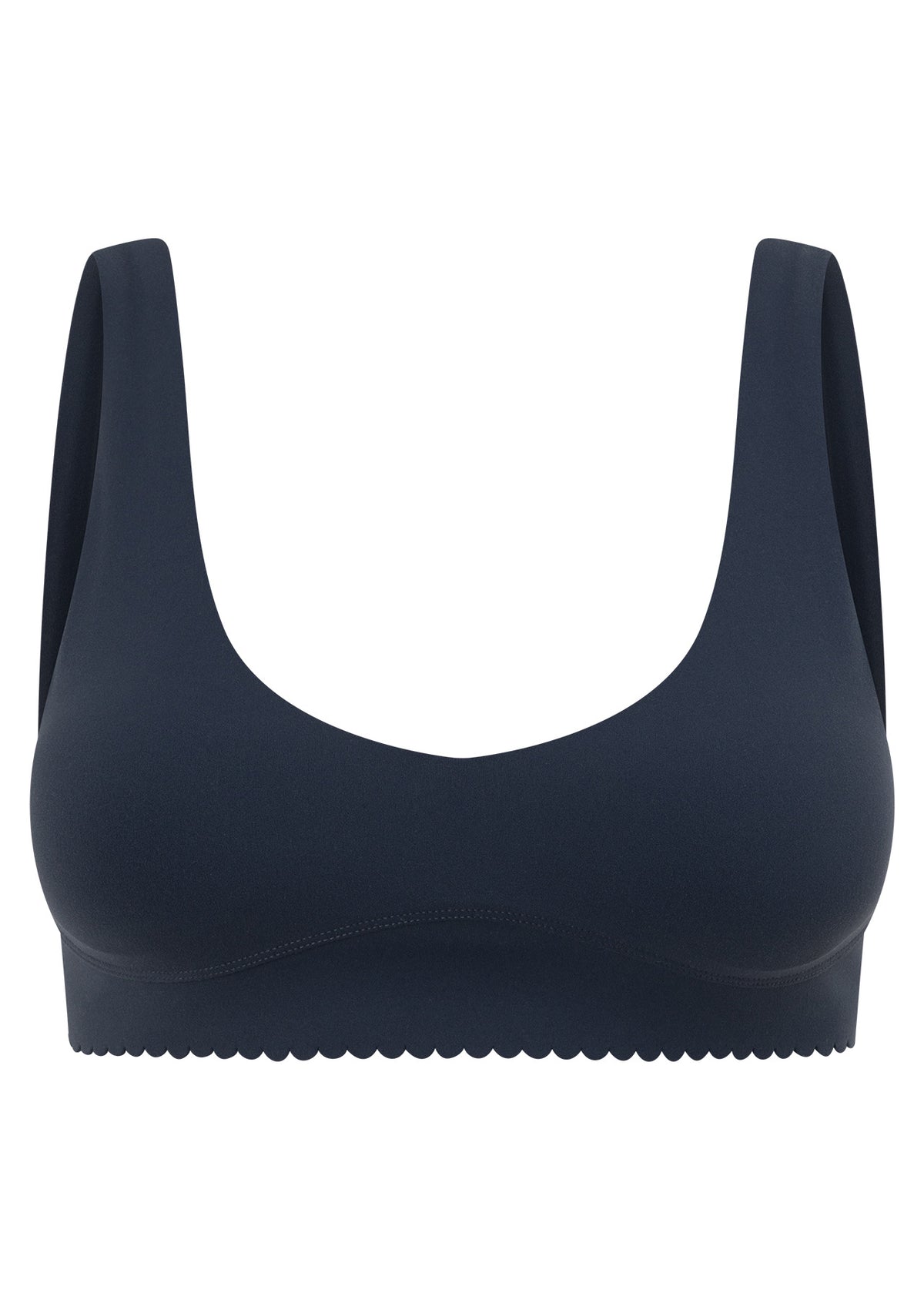 Lorna Jane Sweet Scallop Edge Sports Bra - Platinum Navy