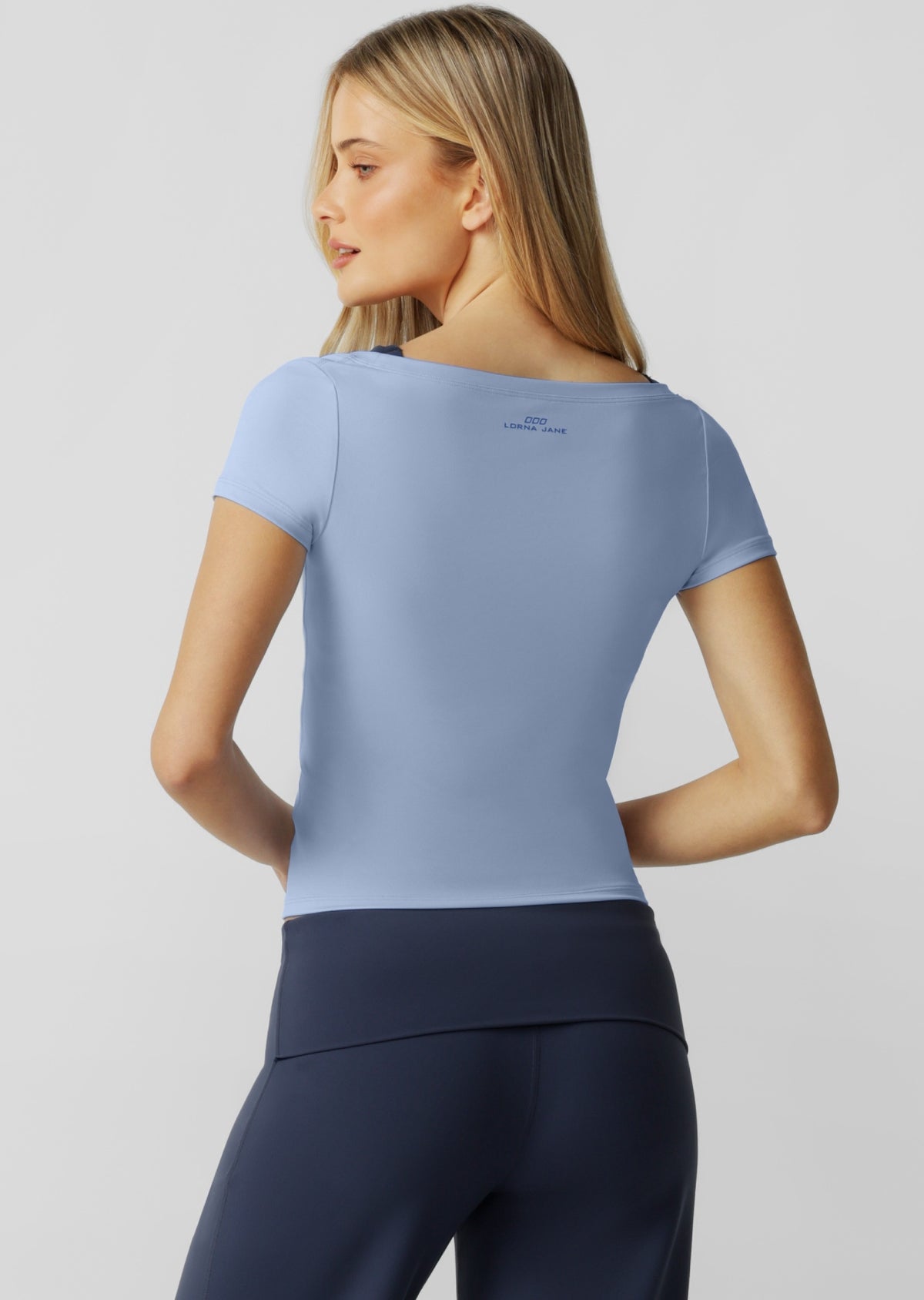 Lorna Jane Sculpt Active Short Sleeve Top - Oxford Blue