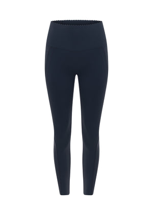 Lorna Jane Sweet Scallop Edge Ankle Biter Leggings - Platinum Navy