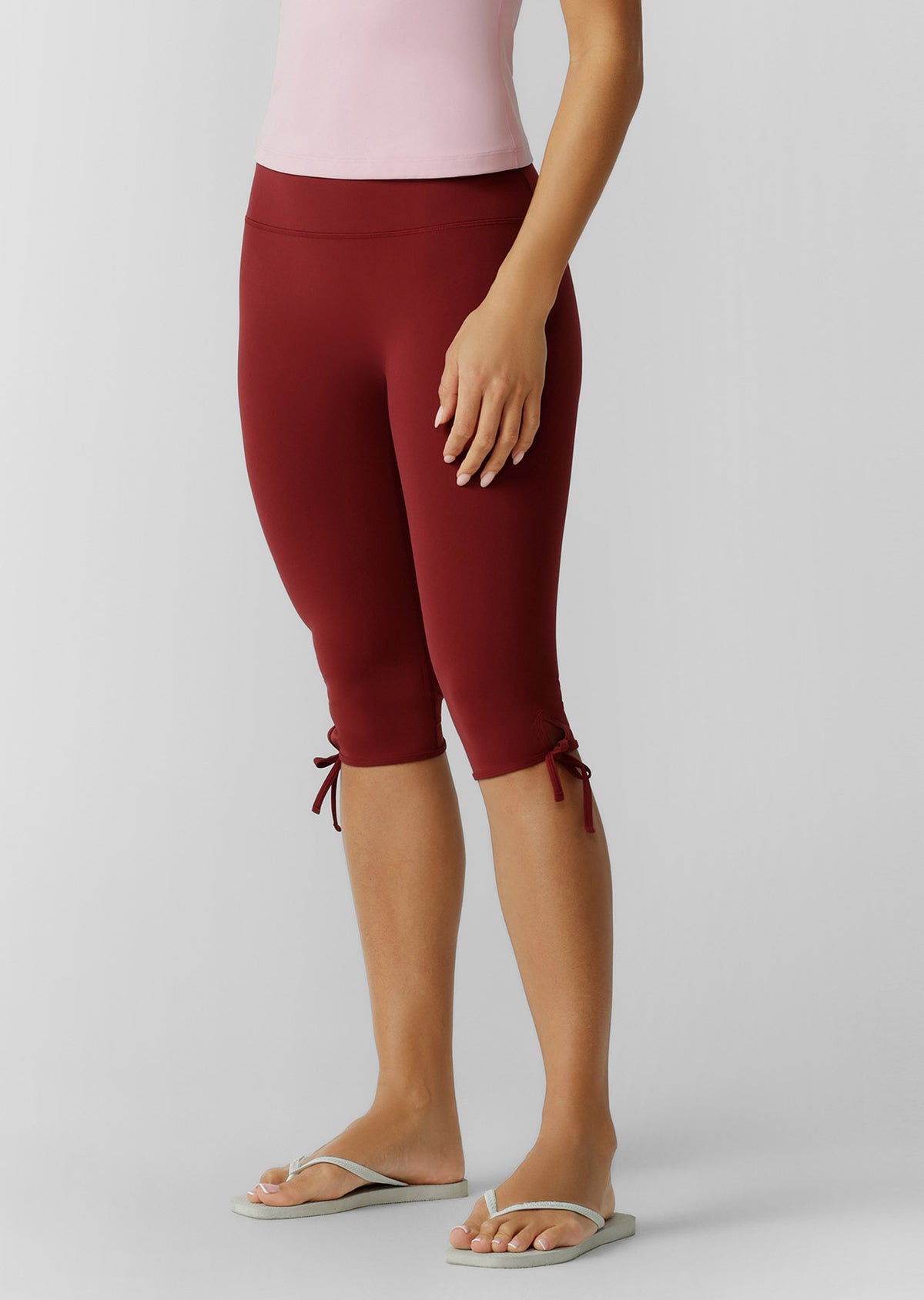 Lorna Jane Pull It Together No Ride Capri Leggings - Cherry