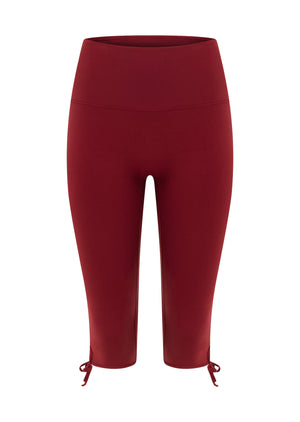 Lorna Jane Pull It Together No Ride Capri Leggings - Cherry