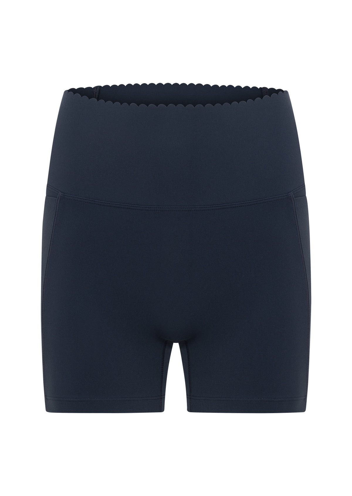 Lorna Jane Sweet Scallop Edge 10cm Bike Shorts - Platinum Navy