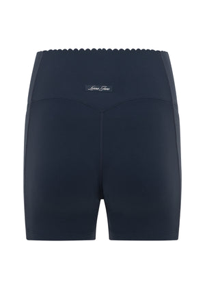 Lorna Jane Sweet Scallop Edge 10cm Bike Shorts - Platinum Navy