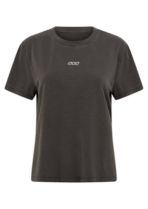 Lorna Jane Iconic Washed Active T-Shirt - Washed Black