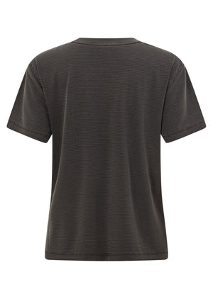 Lorna Jane Iconic Washed Active T-Shirt - Washed Black