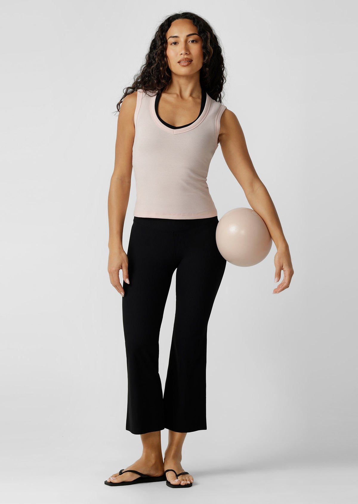 Lorna Jane Irresistible Luxe Active Rib Cropped Yoga Pants - Black