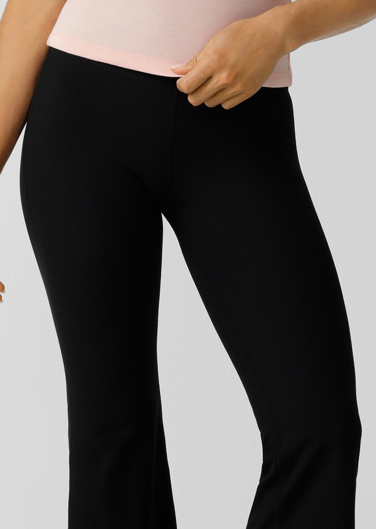 Lorna Jane Irresistible Luxe Active Rib Cropped Yoga Pants - Black