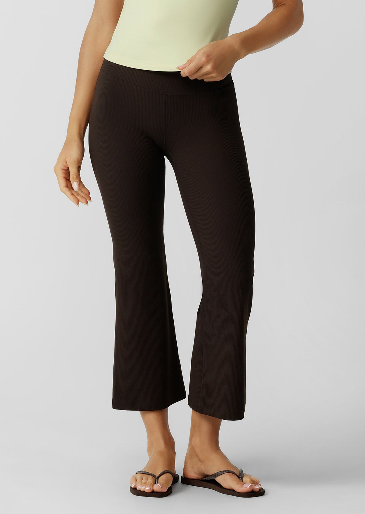 Lorna Jane Irresistible Luxe Active Rib Cropped Yoga Pants - Volcano