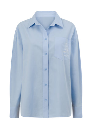 Lorna Jane LJC Unwind Long Sleeve Shirt - Oxford Blue