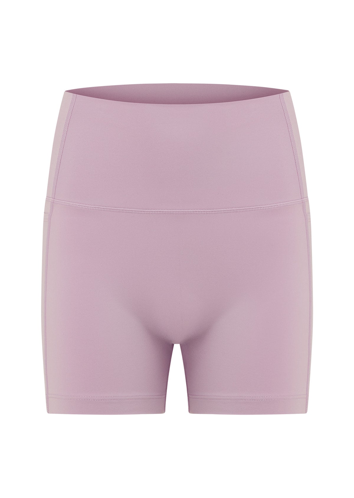 Lorna Jane Hi-Fold No Ride 2 Phone Pocket 10cm Bike Shorts - Dusty Lilac
