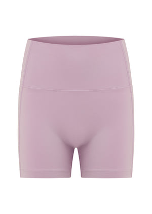Lorna Jane Hi-Fold No Ride 2 Phone Pocket 10cm Bike Shorts - Dusty Lilac