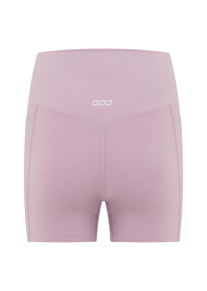 Lorna Jane Hi-Fold No Ride 2 Phone Pocket 10cm Bike Shorts - Dusty Lilac
