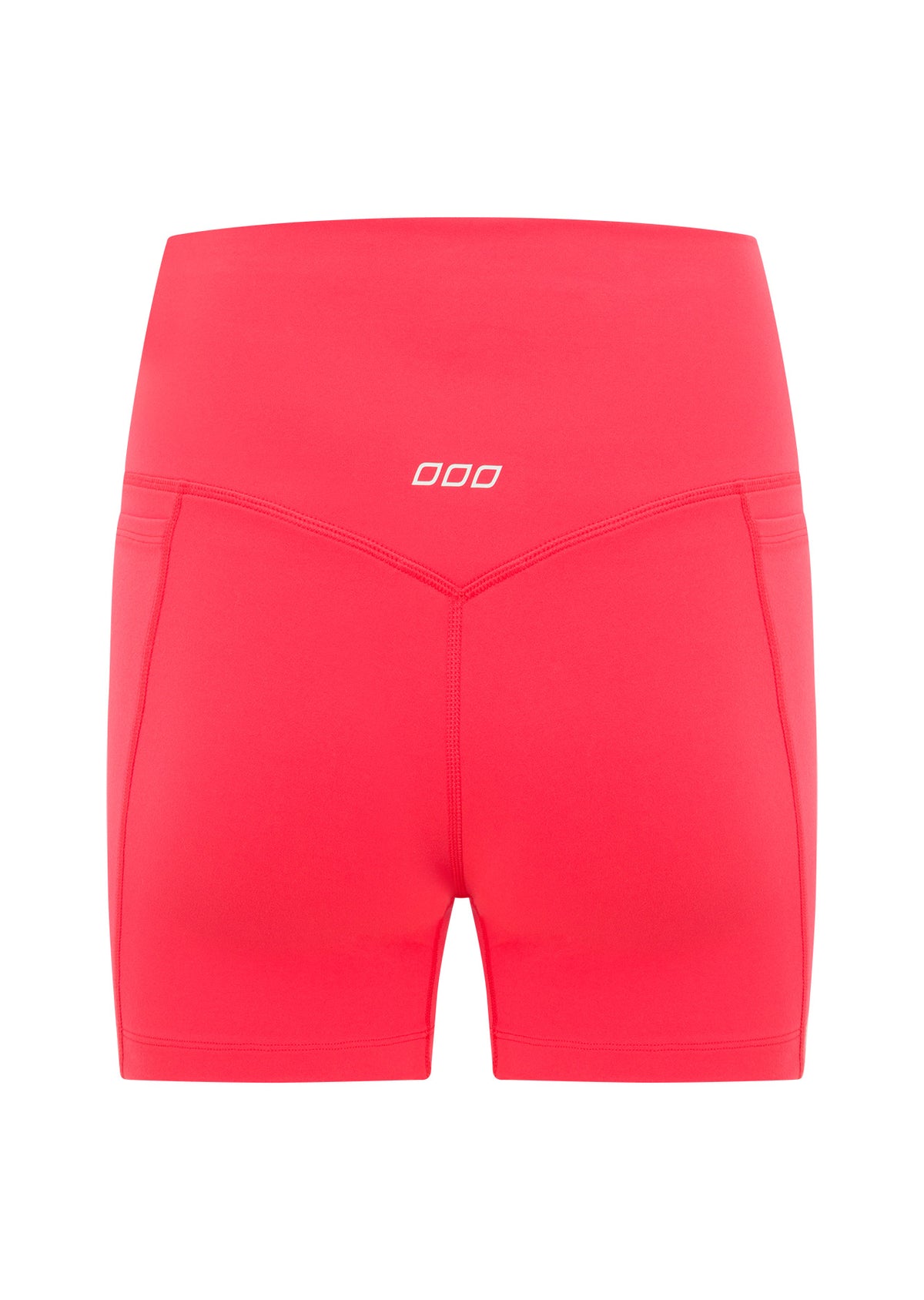 Lorna Jane Hi-Fold No Ride 2 Phone Pocket 10cm Bike Shorts - Neon Watermelon