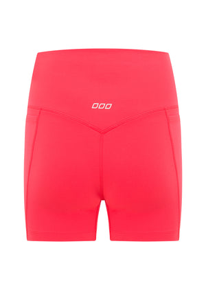 Lorna Jane Hi-Fold No Ride 2 Phone Pocket 10cm Bike Shorts - Neon Watermelon