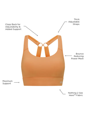 Lorna Jane Amy Maximum Support Sports Bra - Toffee