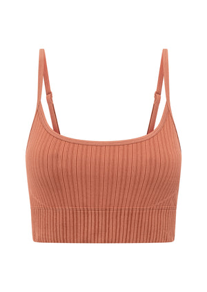 Lorna Jane Seamless Swim Longline Sports Bra - Rust