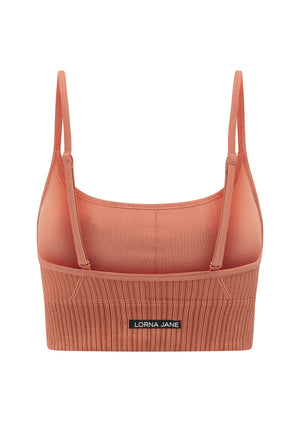 Lorna Jane Seamless Swim Longline Sports Bra - Rust