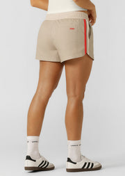 Lorna Jane Retro Flashdance Shorts - Latte