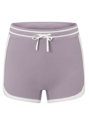 Lorna Jane Sweat To Surf Cheeky Bike Shorts - Purple Ash