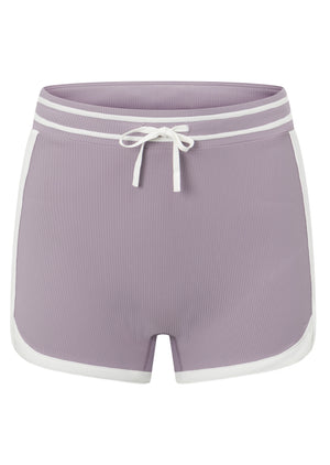 Lorna Jane Sweat To Surf Cheeky Bike Shorts - Purple Ash