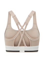 Lorna Jane Tempo Maximum Support Sports Bra - Latte