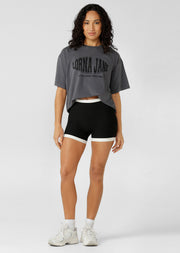 Lorna Jane Summer Sports Washed Boyfriend T-Shirt - Washed Titanium