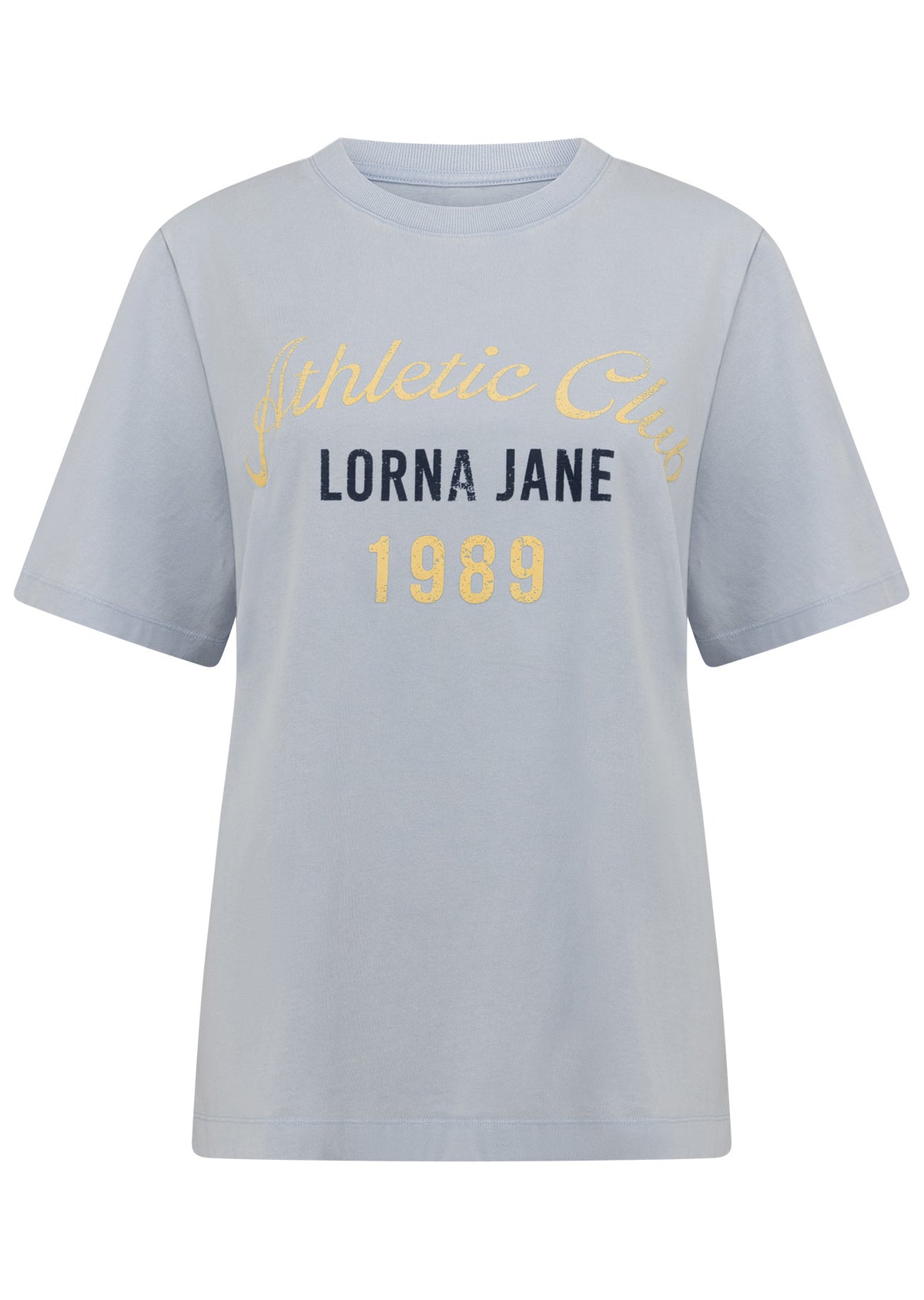 Lorna Jane Athletic Club Relaxed T-Shirt - Washed Light Moontide