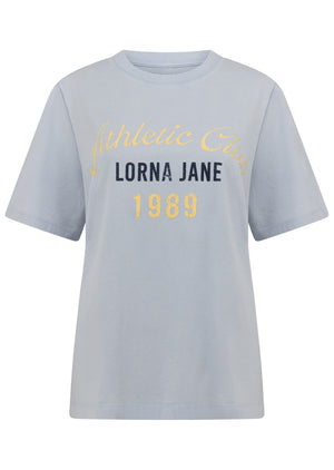 Lorna Jane Athletic Club Relaxed T-Shirt - Washed Light Moontide