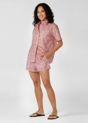 Lorna Jane Morning Pages Shorts - Blush Palm Print