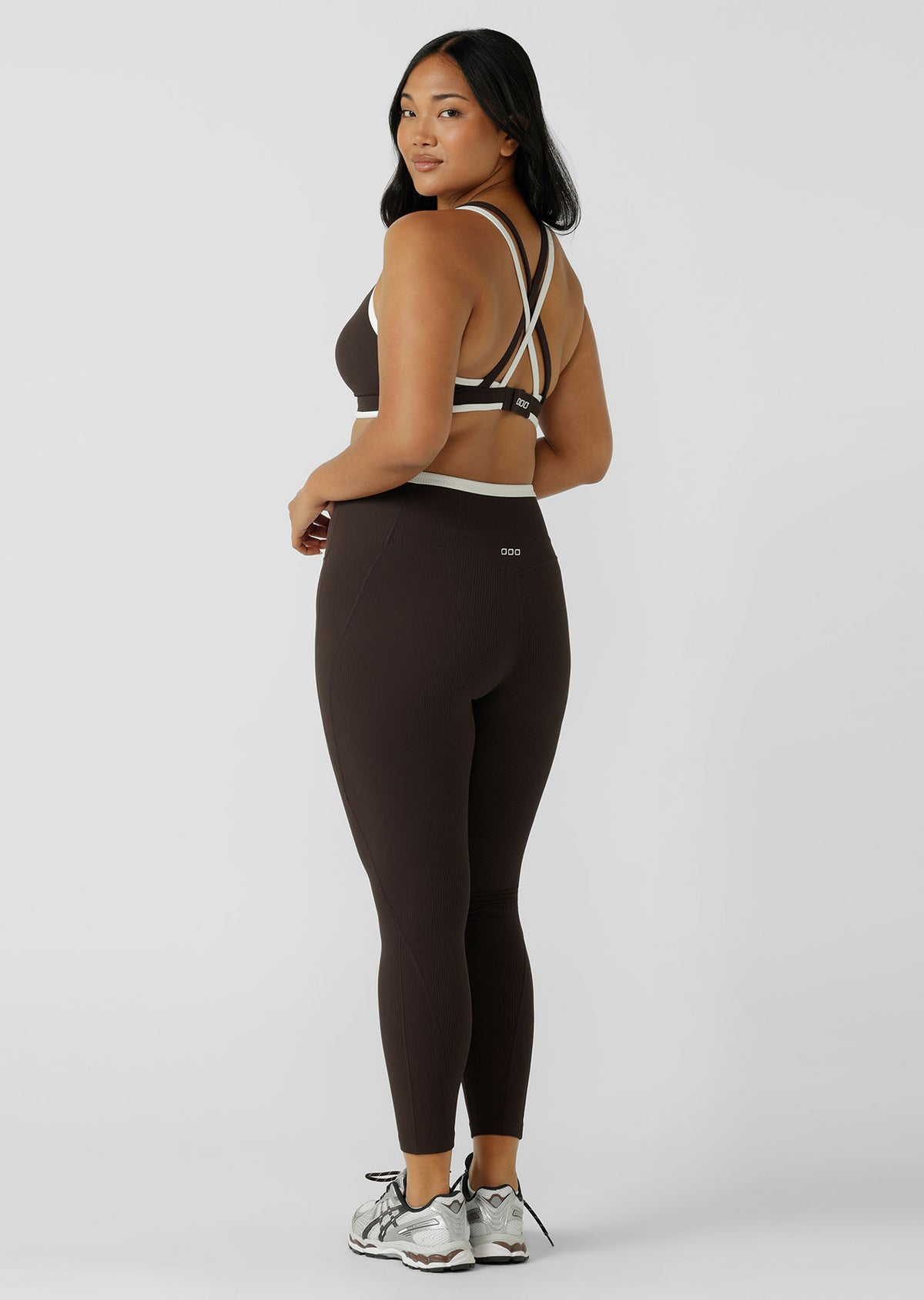 Lorna Jane Corsica Rib High Support Sports Bra - Volcano